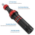 thumbnail image 3 of Torque Screwdriver 10-80 In.Lb, Inch Pound Torque Screwdriver Set with 1/4" Bit Holder, Flat, Hex, Torx and Philips Bits,Suitable for DIY Bicycle Maintenance, Pecision Tool,Mechanical, 3 of 7