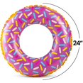 thumbnail image 2 of Inflatable Donuts (Pack of 4) 24 Inch Sprinkle Donut Inflatables, in Assorted Neon Colors, for Summer, Pool ,Beach Party Decorations, Floating Ring for Younger Kids and Toddlers - -, 2 of 7