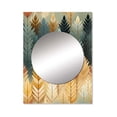 thumbnail image 2 of Designart "Forest Chevron Fantasy" Chevron Mirror Wall Decor - Glam Gray Chevron Hallway Wall Mirror Art - 40" x 30" Inch, 2 of 5