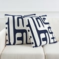 thumbnail image 5 of SAFAVIEH Maize Geometric Pillow, 25" x 25", Beige/Navy, Set of 2, 5 of 5