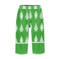 thumbnail image 4 of WTOBBY Women's Fashion Floral Print Elastic Waist Bermuda Shorts with Front Pockets, Comfortable Loose-Fit for Daily Warm Weather Leisure,Green S, 4 of 4