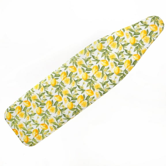 Juvale Ironing Board Cover & Pad - Lemon-Print Ironing Board Cover - Laundry Room Decor - Fits Standard Size 13"-15" - 15"x 54", Cotton