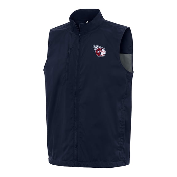 Men's Antigua Navy Cleveland Guardians Brisk Full-Zip Vest