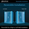 thumbnail image 4 of DreamLine Unidoor 46-47 in. W x 72 in. H Frameless Hinged Shower Door with Shelves in Chrome, 4 of 13