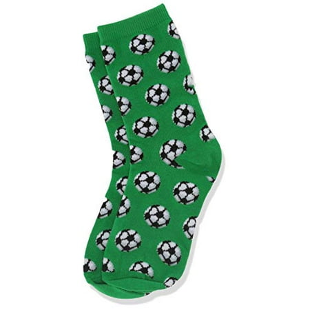 

Hot Sox boys Big Conversation Starter Novelty Crew Casual Sock Soccer (Green) Large-X-Large US