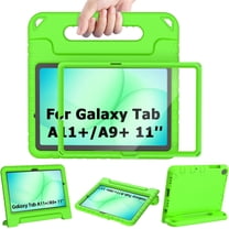 BMOUO Kids Case for Samsung Galaxy Tab A11  Plus 11 Inch 2026/ A9  Plus 2023 with Built-in Screen Protector, Light Weight Shock Proof Handle Stand Cover for Galaxy Tab A11 Plus/A9 Plus ,Green