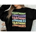 thumbnail image 2 of Teaching Compassion Kindness Confidence Retro Font Shirt, 2 of 7