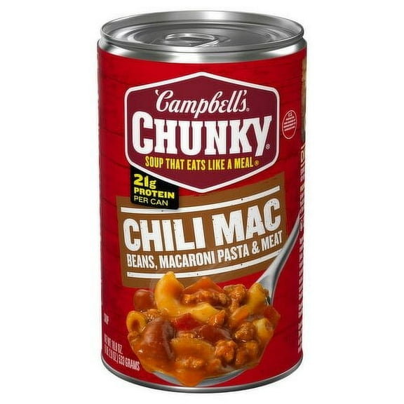 Pack of 2 - Campbells Chunky Soup, Chili Mac, 18.8 Oz Can