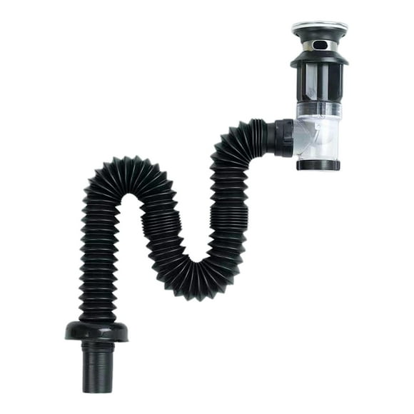 Lipstore Bathroom Sink Drain Drain Pipe Tube Easy to Install Drain Pipe and Drain Stopper