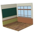 thumbnail image 5 of 2Pcs 1/12 Backdrop Scene Model Diorama Simulation Layout Scene Background Collection Photo Board Classroom Debris, 5 of 8