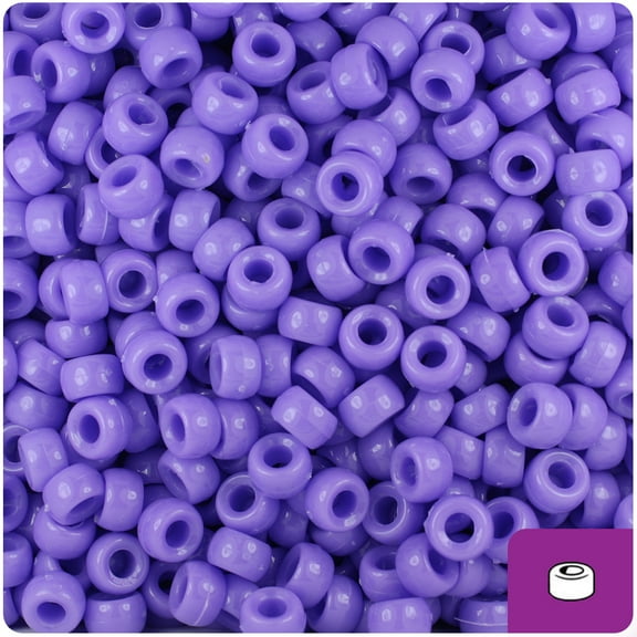 BeadTin Lilac Opaque 6.5mm Mini Barrel Pony Beads (1000pcs)