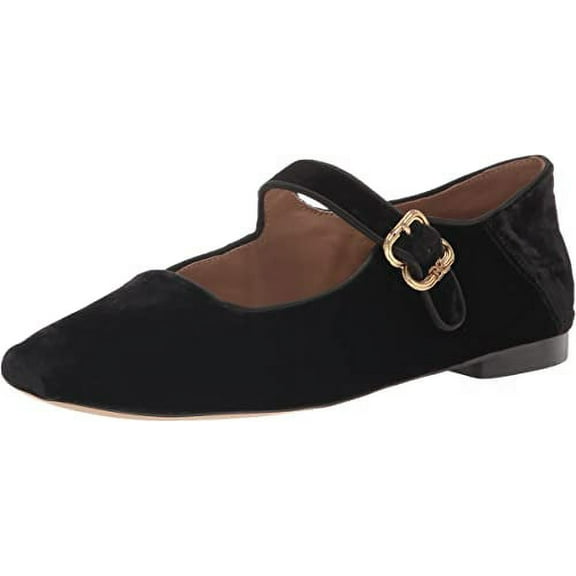 Sam Edelman Women's Michaela Mary Jane Flats Black Velvet 5M