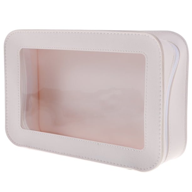 Neceser de viaje, neceser transparente para maquillaje, neceser portátil, neceser transparente para maquillaje.