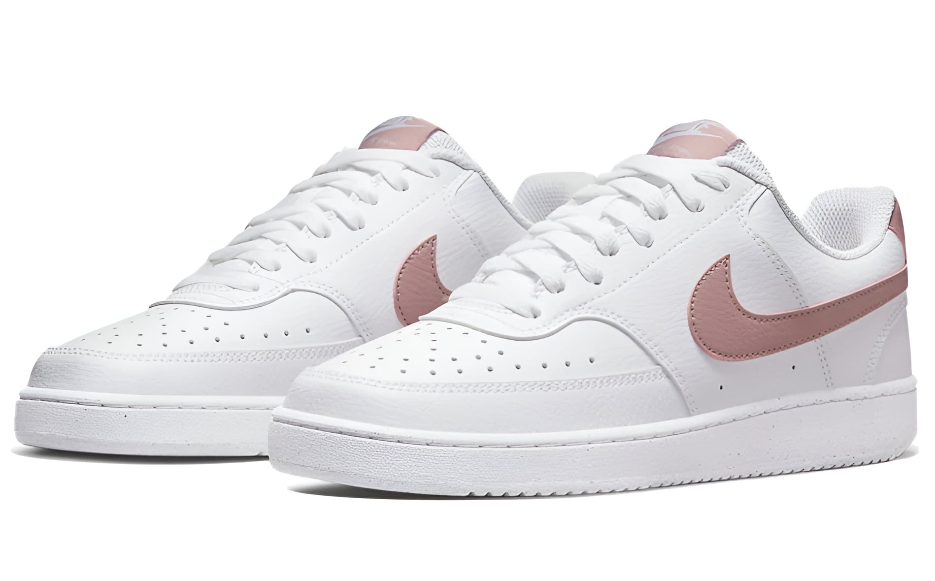 Nike Court Vision Low Next Nature Womens Shoes Size 7.5, Color: White/Pink Oxford