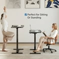 thumbnail image 6 of GIANNA Adjustable Overbed Table with Wheels, Mobile Rolling Laptop Desk, Tilting Bedside Table for Laptop, Bed, Sofa, and Office Use, Black, 6 of 7