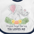 thumbnail image 4 of Inktastic I'll Never Forget That My Tia Loves Me Cute Elephants Boys or Girls Baby Bib, 4 of 4