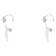 thumbnail image 3 of Sonducket Clip de oreja para mujer, reemplazo de borla de Color sólido, diamantes de imitación decorativos para niñas, pendientes de boda para Plata Derecha 2Conjunto, 3 of 6