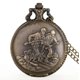 thumbnail image 4 of Nuevo y creativo reloj de bolsillo de cuarzo de bronce con diseño de luchador de guerra y cadena para hombres y mujeres, collar con colgante, relojes CF1075, 4 of 4