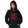 thumbnail image 4 of Third Wheel Funny Sarcastic Dating Unisex Plus Fleece Graphic Hoodie Brisco Brands 2X, 4 of 5