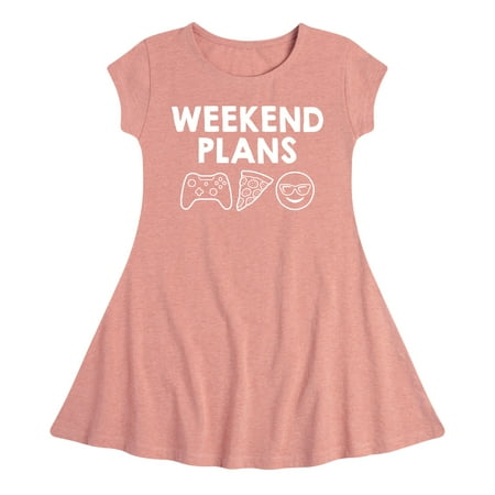 

Instant Message - Weekend Plans - Toddler And Youth Girls Fit And Flare Dress