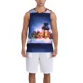 thumbnail image 6 of Rocae Lantern On Snow With Christmas for Men's Basketball Jersey Lightweight and Breathable Athletic Tank Top,Quick-Drying Sports Jersey Large, 6 of 9