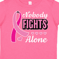 thumbnail image 4 of Inktastic Breast Cancer Awareness Nobody Fights Alone Pink Ribbon Boys or Girls Toddler T-Shirt, 4 of 5