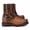 Dark Brown, variant on Milwaukee Leather Men's Brown Two-Tone Full Grain Leather Easy Pull-On Motorcycle Harness Boots MBM9008 10