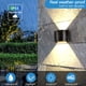thumbnail image 2 of Aplique de pared LED de 12 W para interior y exterior, resistente al agua IP65, 960 lm, moderno aplique de aluminio, regulable, blanco frío de 6500 K [negro], 2 of 5