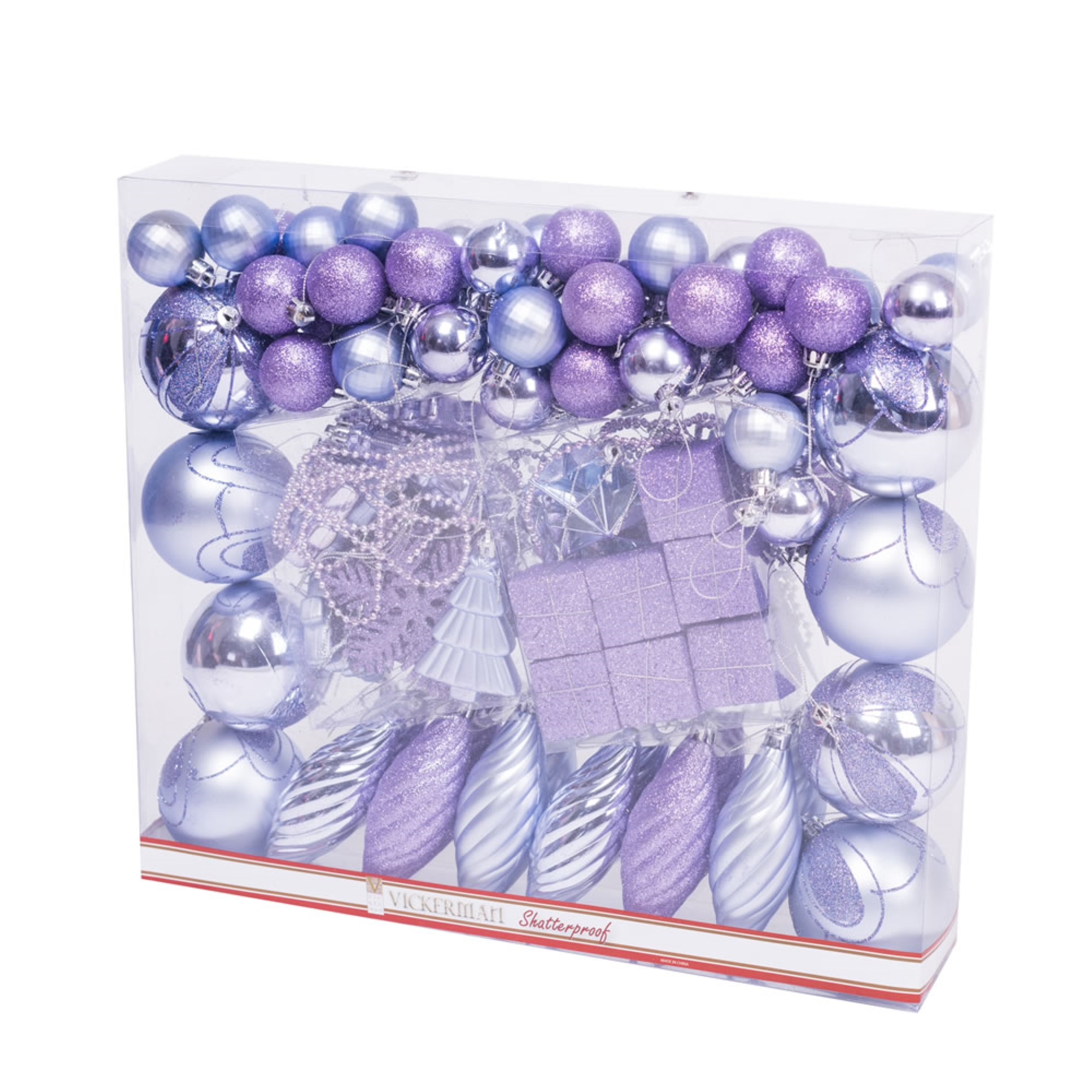 125Pc Lavender Ornament Set