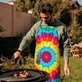 thumbnail image 4 of Rainbow Tie Dye Circular Pattern Apron-Garden Aprons for Women with Pockets-Cotton Linen Waterproof Kitchen Cooking Gardening Aprons Adjustable for Kitchen,Cooking,BBQ and Salon 33x27 Inch, 4 of 7