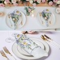 thumbnail image 2 of Cloth Napkins Set of 2 - 20x20 Inches, Floral Eucalyptus Leaves Washable Reusable Table Napkins, Daisy Summer Botanical Watercolor Soft & Absortbent Dining Napkin for Party Wedding Hotel Restaurant, 2 of 8