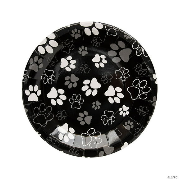 Paw Print Party Paper Dinner Plates - 8 Count