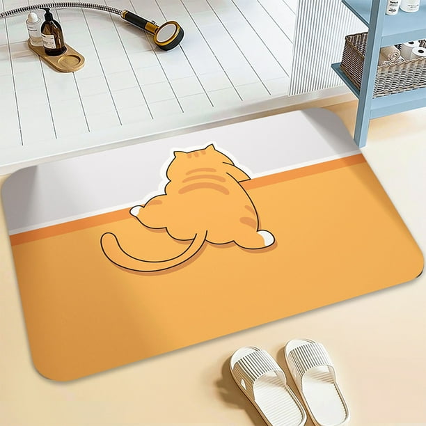 Xihbxyly Alfombra de Baño con Tecnología Superabsorbente, Secado Rápido, Base de Goma Antideslizante, Estilo Moderno, Versátil para El Baño, 40 X 60 Cm.