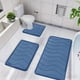 thumbnail image 5 of Juego de alfombras de baño gruesas antideslizantes | Alfombras de terciopelo superabsorbentes y lavables para ducha y bañera., 5 of 8