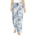 thumbnail image 2 of Lsque Rose Flowers Print Women's Pajama Pants, Lounge Pant - Comfortable Home Wear,Elastic Waistband, Stylish Design-Small, 2 of 9