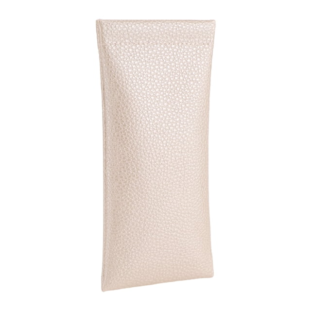 Bolsa de gafas con patrón de lichi de Unique Bargains, almacenamiento portátil para gafas 7.09"x3.54" champán