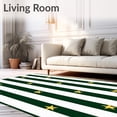 thumbnail image 2 of ODIKA 2'x3' Machine Washable Non-Slip Area Rug, Whimsical Cane Stripes with Twinkling Highlights Holiday High Traffic Rug, Green, 625495, 2 of 7