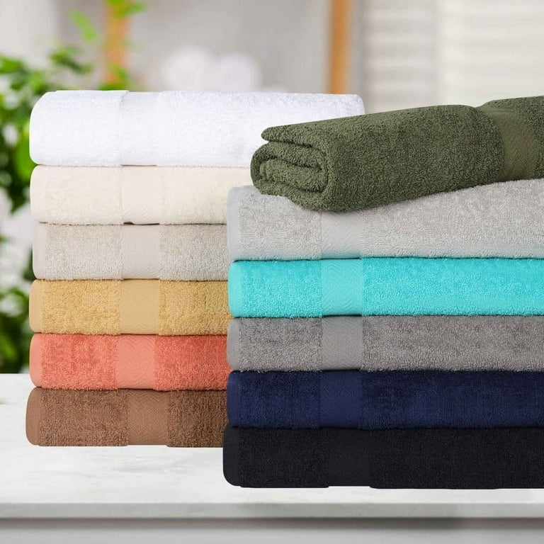 Superior Franklin 4-Piece Cotton Bath Towel Set, Super Soft Quick