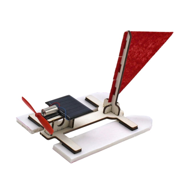 Generación de energía solar de bricolaje, barco solar, juguete científico, juguete educativo robusto hecho de, juguete de tallo, ensamblado a mano par