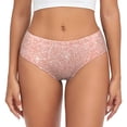 thumbnail image 1 of Fotbe Rose Gold Glitter Calzones Estampados para Mujer – Ropa Interior de Algodón, Cómoda, Suave y Elástica-Medium, 1 of 6