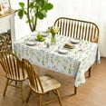 thumbnail image 2 of Spring Tablecloth 60×84 Inch Rectangular, Wildflowers Floral Herbs Elegant Washable Table Cover for Party Picnic Dinner Decor, 2 of 6