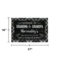 thumbnail image 5 of Personalized Planet 27x18 Treasured Forever Welcome to Grandma and Grandpa Doormat with Custom Family Name Printed on Black Rectangular 1/4” Thick Non Slip Mat for Kitchen Hallway Deck or Porch, 5 of 6