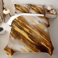 thumbnail image 2 of Homewish Gradient Watercolor Art Twin Quilt Set,Contemporary Aesthetic Twin Coverlet Set,Brown Gold,2-Piece, 2 of 7