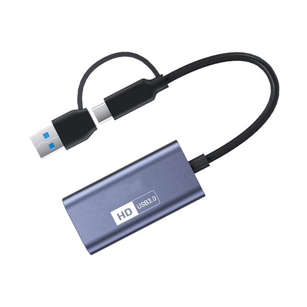 Tarjeta de Captura de Video USB 3.0, Tipo C, HD, 4K, 30 Hz, Compatible con para , USB-A/C, Tarjeta de Captura Conmutada