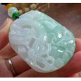 thumbnail image 3 of Certified Green Pale Lavender Burma 100% Natural A Jade jadeite Pendant Dragon Fish Lotus Leaf Coin Necklace 592849 TN, 3 of 10