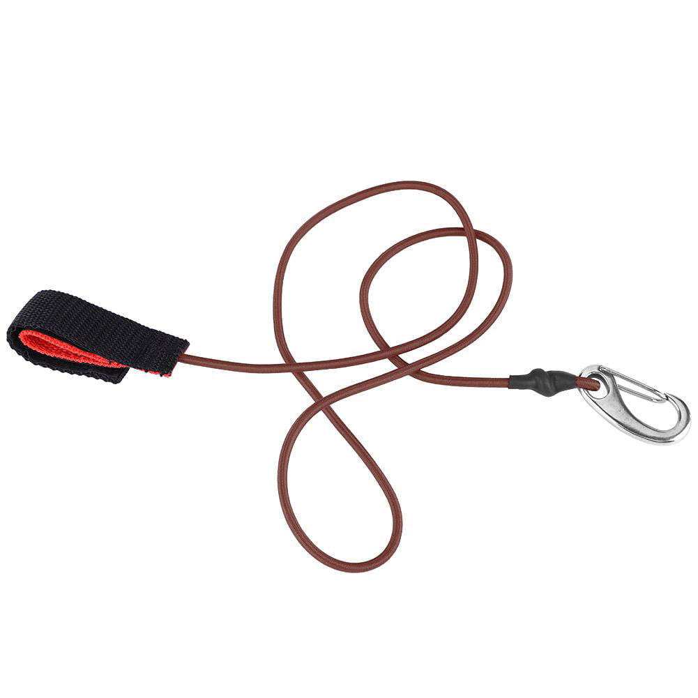Kayak Boat Paddle Leash Safety Rope Elastic String w/ Carabiner for Paddling New 