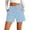 Light Blue, variant on Legging Shorts with Pockets for Women Stretch Denim Like Elastic Casual Cropped Shorts Solid Color 1 Pc