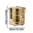thumbnail image 3 of Large Stainless Steel Fire Bowl 26x29cm for Outdoor Sacrificial Burning and Garden Bonfires Gold or Red, 3 of 8