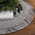 thumbnail image 6 of Vickerman Decorative 60" Blue Pearl Collection Christmas Tree Skirt, 6 of 6