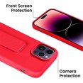 thumbnail image 6 of LAUDTEC Silicone iPhone 14 pro(6.1") case with Stand,Vertical and Horizontal Stand Hand Strap Metal Kickstand Shockproof Case(Red), 6 of 7